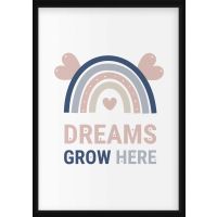 Poster -  Rainbow , Dreams grow here  