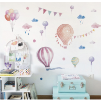Wallstickers - Pink watercolor balloons