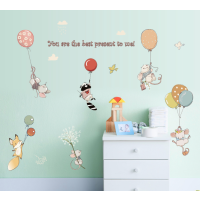 Wallsticker - Small Animals with Balloons