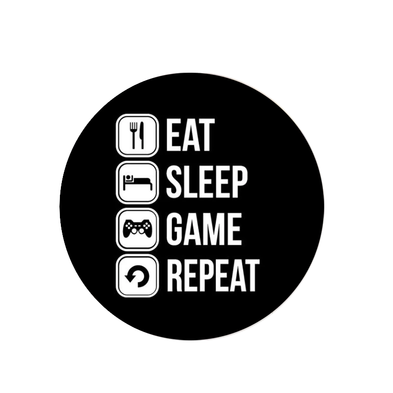 Wallsticker Eat Sleep Game Repeat / Round